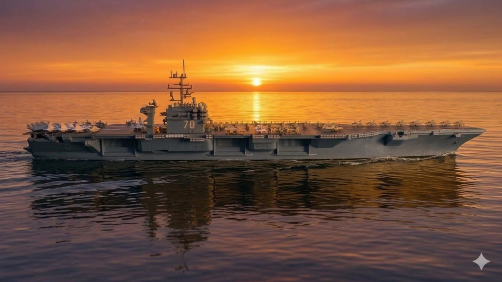 夕日の中のカールビンソン