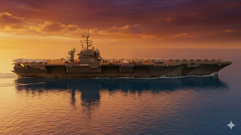 夕日の中のカールビンソン